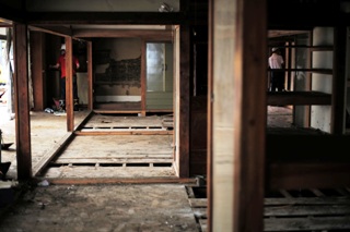 作業終了後の室内