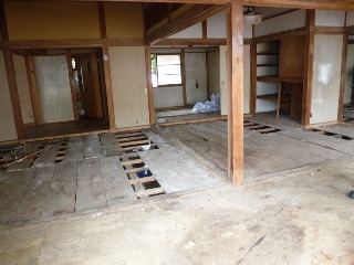 作業終了後の室内