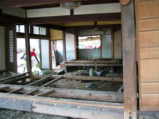 作業終了後の室内