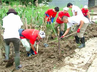 がれきの運び出された空き地