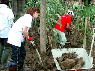 がれきの運び出された空き地