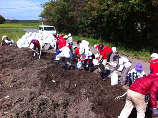 作業終了後の室内