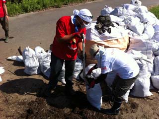 作業終了後の室内