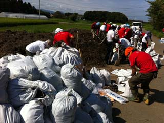 作業終了後の室内